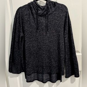 EUC Mossimo Supply Co. Marled Dark Gray Hoodie. Trumpet Sleeve Pockets. Size M.